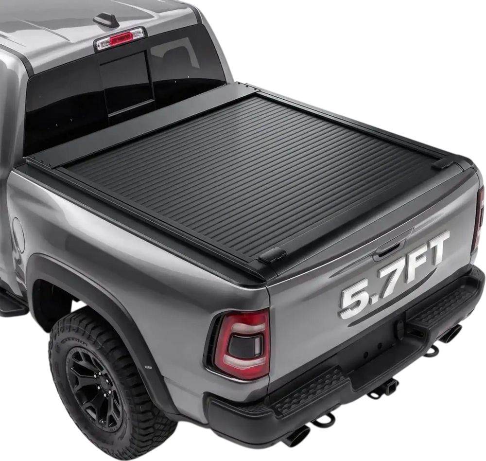 VEVOR Retractable Tonneau Cover 5.7FT Hard Truck Bed Cover Manual Retract, Compatible with 2009-2026 Ram 1500 New Body, 2019-2024 Classic 5.7FT Bed (67.4"), Waterproof Aluminum, Lock Key for Trips