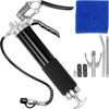 VEVOR Pistol Grip Grease Gun, 6000 PSI, 14 OZ / 400 CC Capacity Heavy Duty Professional Grease Gun, with 19.69 Inch Flexible Hose 2 Black Flat Couplers, 1 Pointed Coupler, and 2 Rigid Metal Pipe
