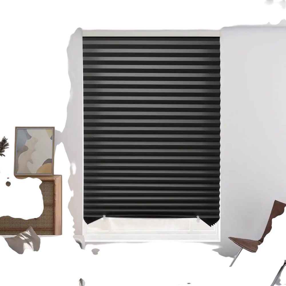 VEVOR Paper Blinds, 6 Pack, 36 in x 72 in, Temporary Blackout Pleated Paper Shades, No Tools No Drilling, Pleated Blinds with Adhesive, Easy to Cut and install, for Indoor Windows, Kitchen, Bedroom