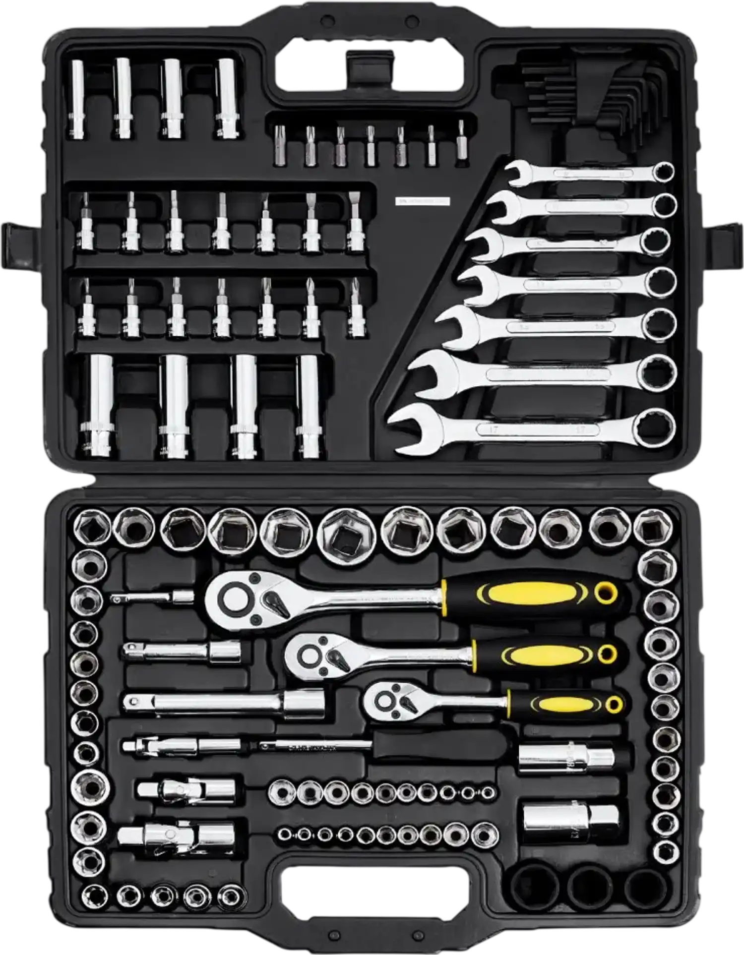 Vevor Mechanics Tool Set 121-Piece SAE and Metric Socket Kit with Ratchets, Wrenches, Bits and Case New
