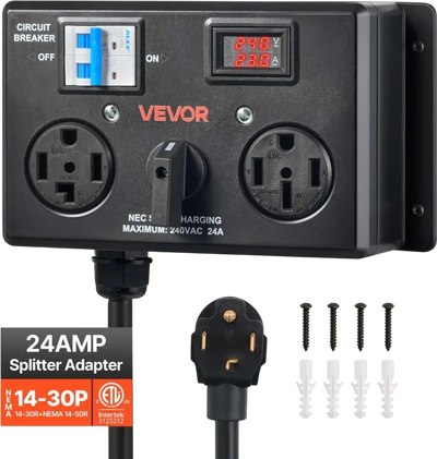 Vevor Manual Switch EV Charging Switch for Dryer & EV 24A Max 240V New