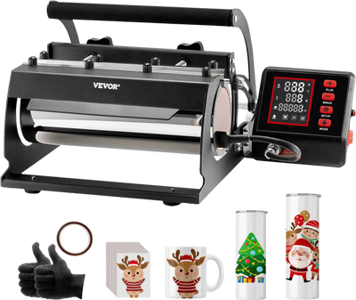 Vevor Tumbler Heat Press 11-30 oz Sublimation Mug Press Machine Black New