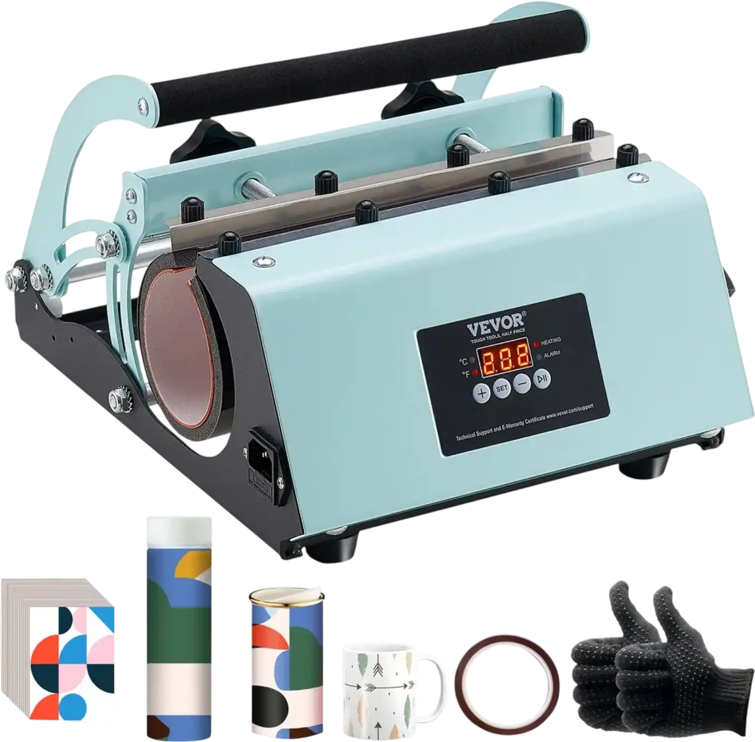 Vevor Tumbler Heat Press Machine 11-30 oz Sublimation Mug Press Green New