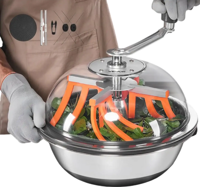 VEVOR Bud Leaf Bowl Trimmer, 13 in Manual Bud Trimmer, with Sharp Stainless Steel Blades, Visual Cutting, Wet & Dry Hydroponic Cutting Machine, Twisted Spin Cut for Plants Leaves Buds Flowers