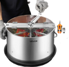VEVOR Manual Bud Leaf Trimmer, 16 in Reaper Bowl Bud Trimmer with Stainless Steel Blades, Visual Cutting, Wet & Dry Hydroponic Cutting Machine with Tray, Twisted Spin Cut for Plant Buds Flowers