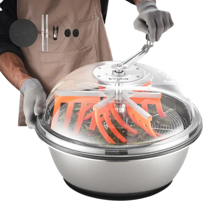 VEVOR Bud Leaf Bowl Trimmer, 19 in Manual Bud Trimmer, with Sharp Stainless Steel Blades, Visual Cutting, Wet & Dry Hydroponic Cutting Machine, Twisted Spin Cut for Plants Leaves Buds Flowers