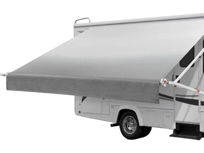 Vevor Manual Retractable RV Awning Complete Kit 10.12' Gradient Gray New