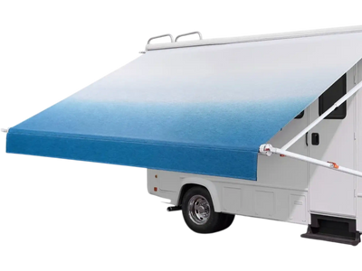 Vevor RV Awning Manual Retractable 15.12' Gradient Blue Complete Kit New
