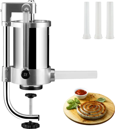 Vevor Sausage Stuffer 1.5L 2.5 lbs Stainless Steel Vertical Sausage Maker New