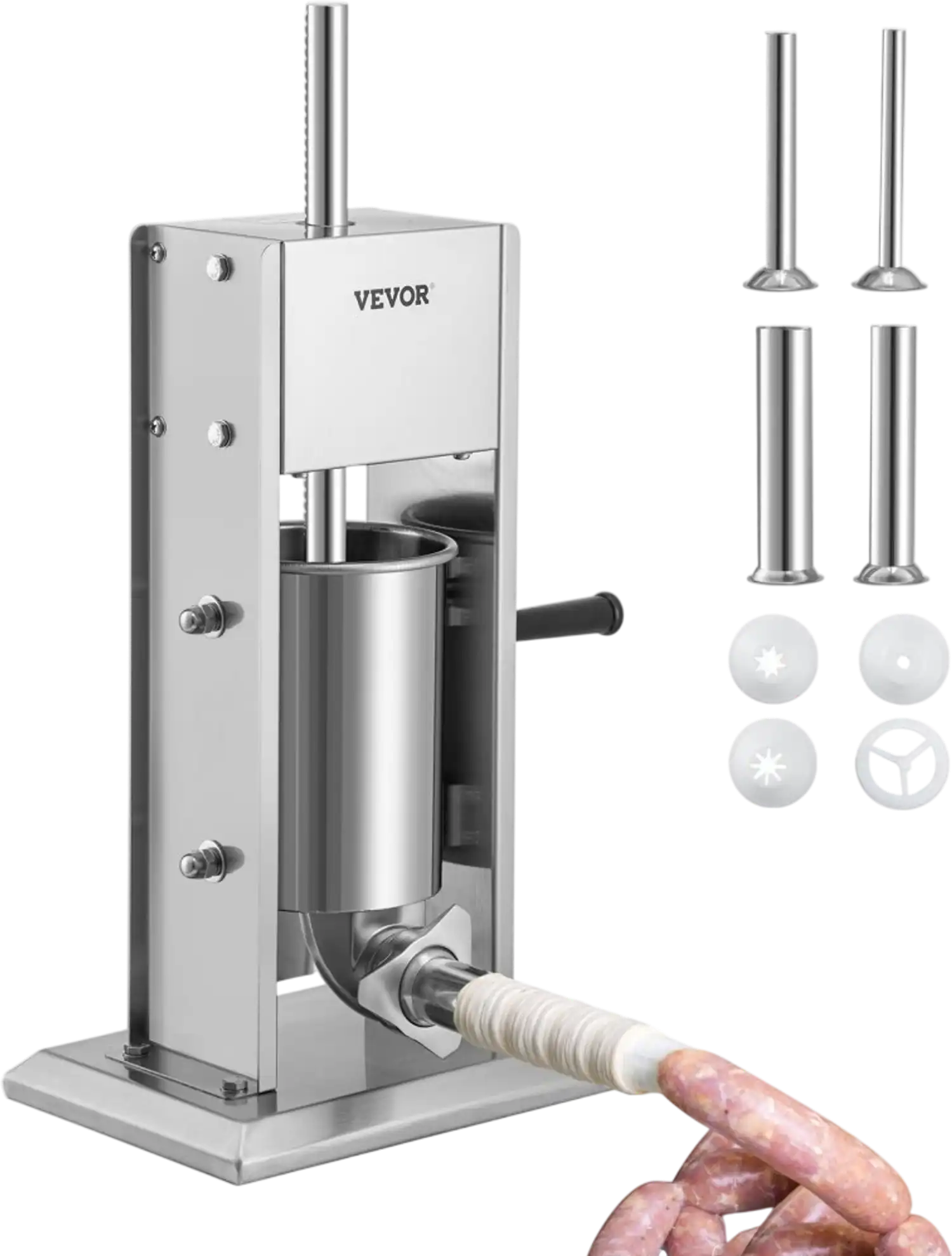 Vevor Sausage Stuffer 5 lbs 3 L Vertical Stainless Steel Two-Speed New