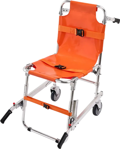 VEVOR EMS Stair Chair, 350 lbs Load Capacity, Foldable Aluminum Emergency Stair Climbing Wheelchair with 2 Wheels, Portable Stair Lift Chair Ambulance Firefighter Evacuation Use for Elderly, Disabled