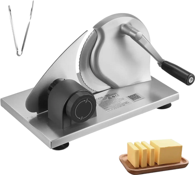 Vevor Bread Slicer Manual Adjustable Thickness Hand Cranked Cheese Cutter New