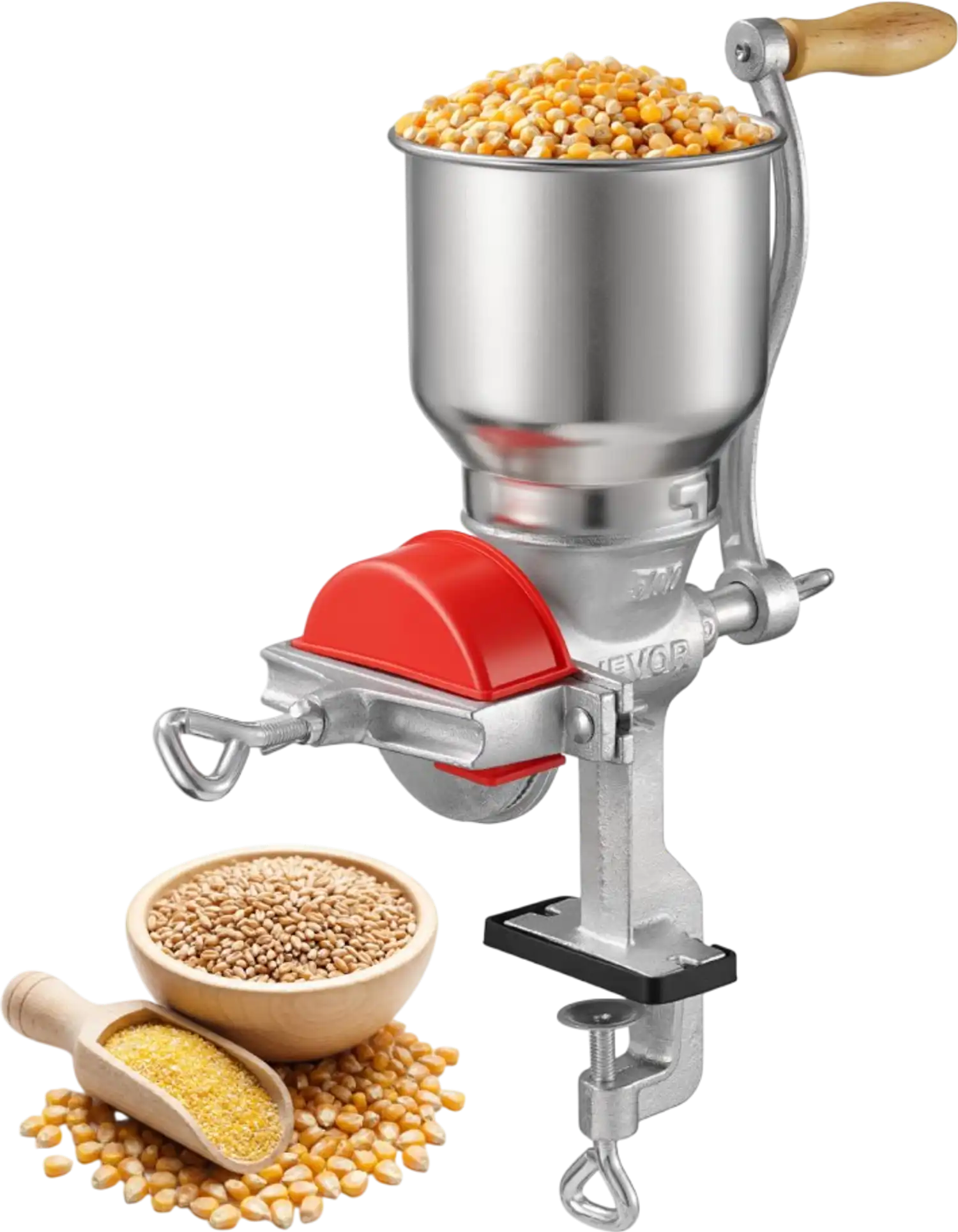 Vevor Manual Grain Mill High Hopper Hand-Crank Corn Grinder New