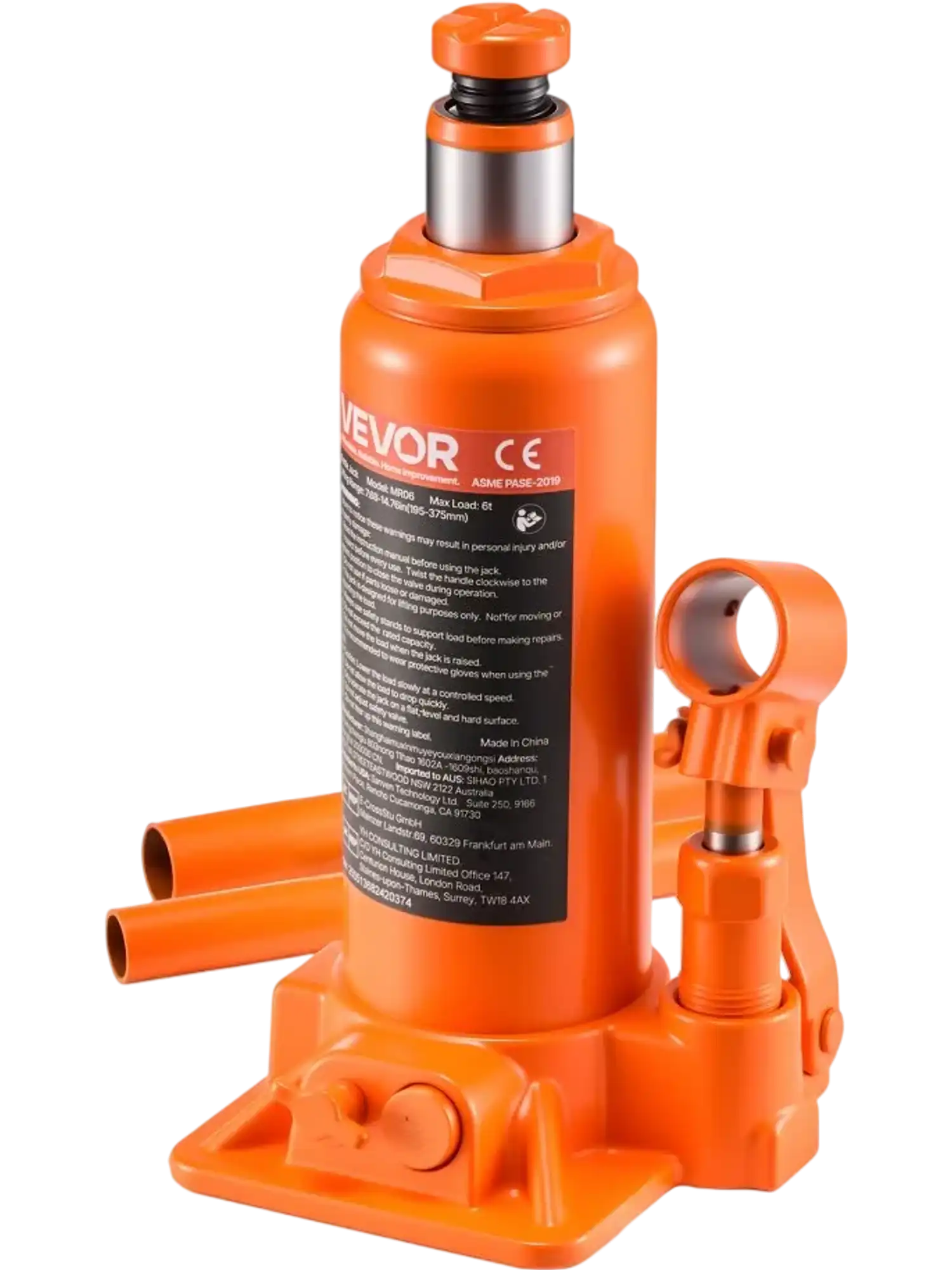 Vevor Hydraulic Bottle Jack 6 Ton High Lift Car Jack New