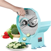 VEVOR Manual Vegetable Fruit Slicer, 0-0.5"/0-12mm Thickness Adjustable Commercial Slicer Machine, Double Feed Ports, Stainless Steel Blade Food Cutter Slicing Machine for Cucumber, Lemon, Tomato
