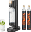VEVOR Sparkling Water Maker, Soda Maker Machine for Home Carbonating, Seltzer Water Starter Kit with BPA-free 1L PET Bottle, 2 CO2 Cylinders, Compatible with Mainstream Screw-in 60L CO2 Cylinder