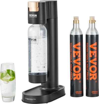 Vevor Sparkling Water Maker Home Carbonating Seltzer Water Starter Kit with BPA-Free 1L PET Bottle and 2 Empty CO2 Cylinders New