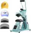 VEVOR Hat Heat Press Machine, with 2pcs Interchangeable Platens, Precise Temperature and Time Control, Hat Press for HTV Iron On and Sublimation Projects, for Caps, Headbands, Cuffs, Face Masks, Green