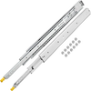VEVOR Drawer Slides with Lock, 1 Pair 36 inch, Heavy-Duty Industrial Steel up to 500 lbs Capacity, 3-Fold Full Extension, Ball Bearing Lock-in & Lock-Out, Side Mount