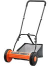 VEVOR Push Reel Lawn Mower 14 inch, 5 Blades Manual Push Mower No Motor, 0.6-1.75 in Adjustable Cutting Height, Walk-Behind Lawn Mowers with Grass Catcher Bag for Green Lawns, Driveways, Courtyards