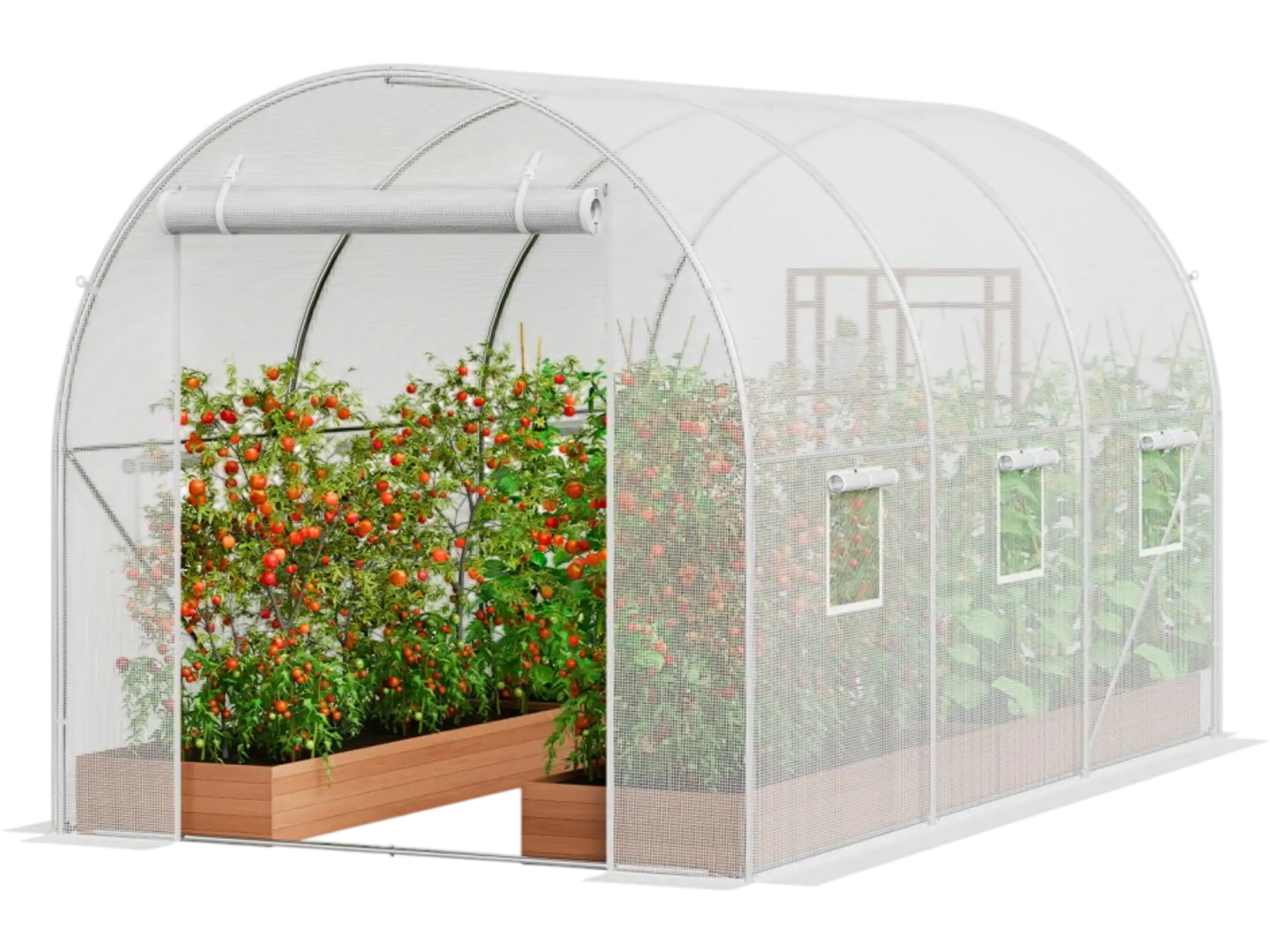 Vevor Walk-In Tunnel Greenhouse 9.6' x 6.4' x 6.2' White New