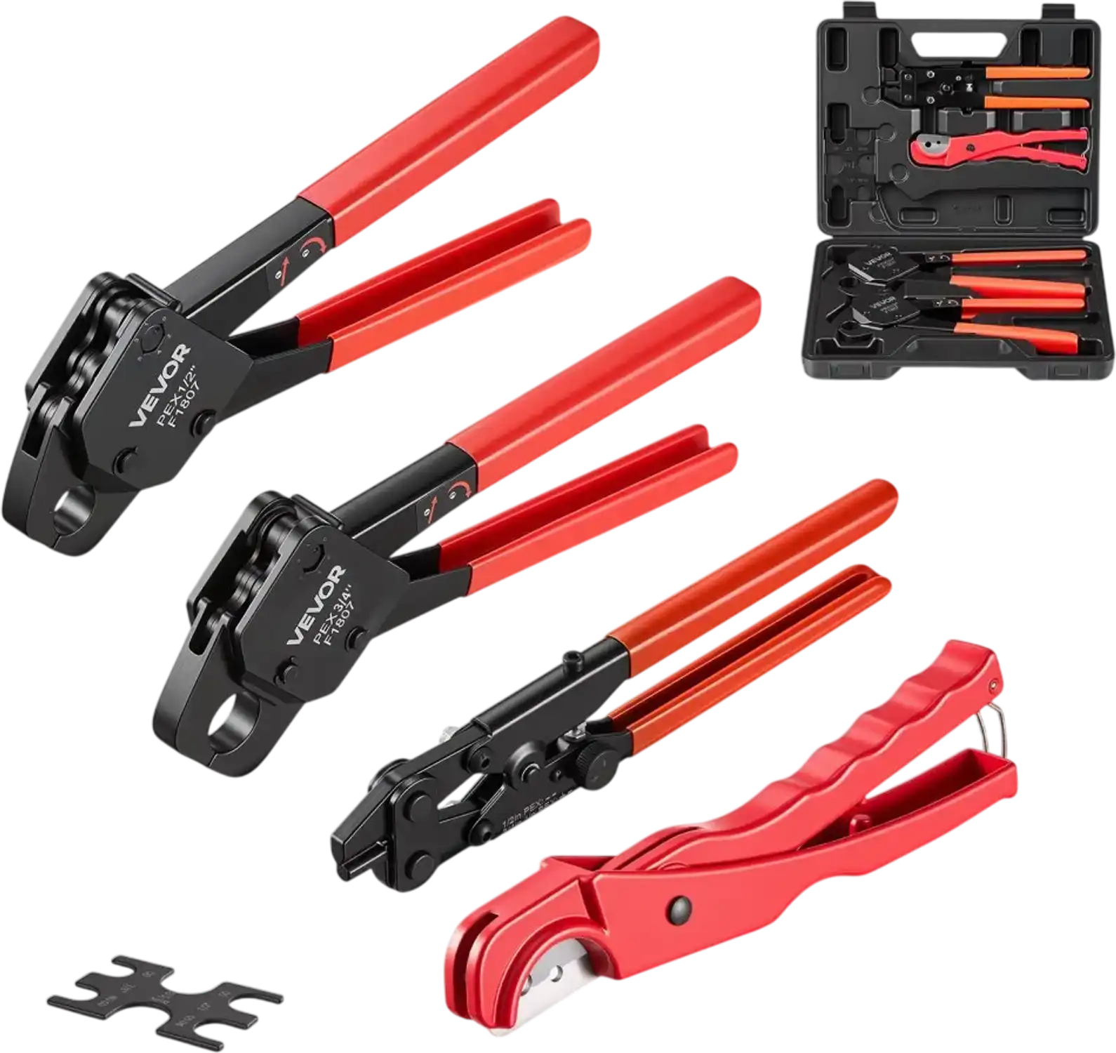 Vevor PEX Crimping Tool Kit Angle Head for 1/2