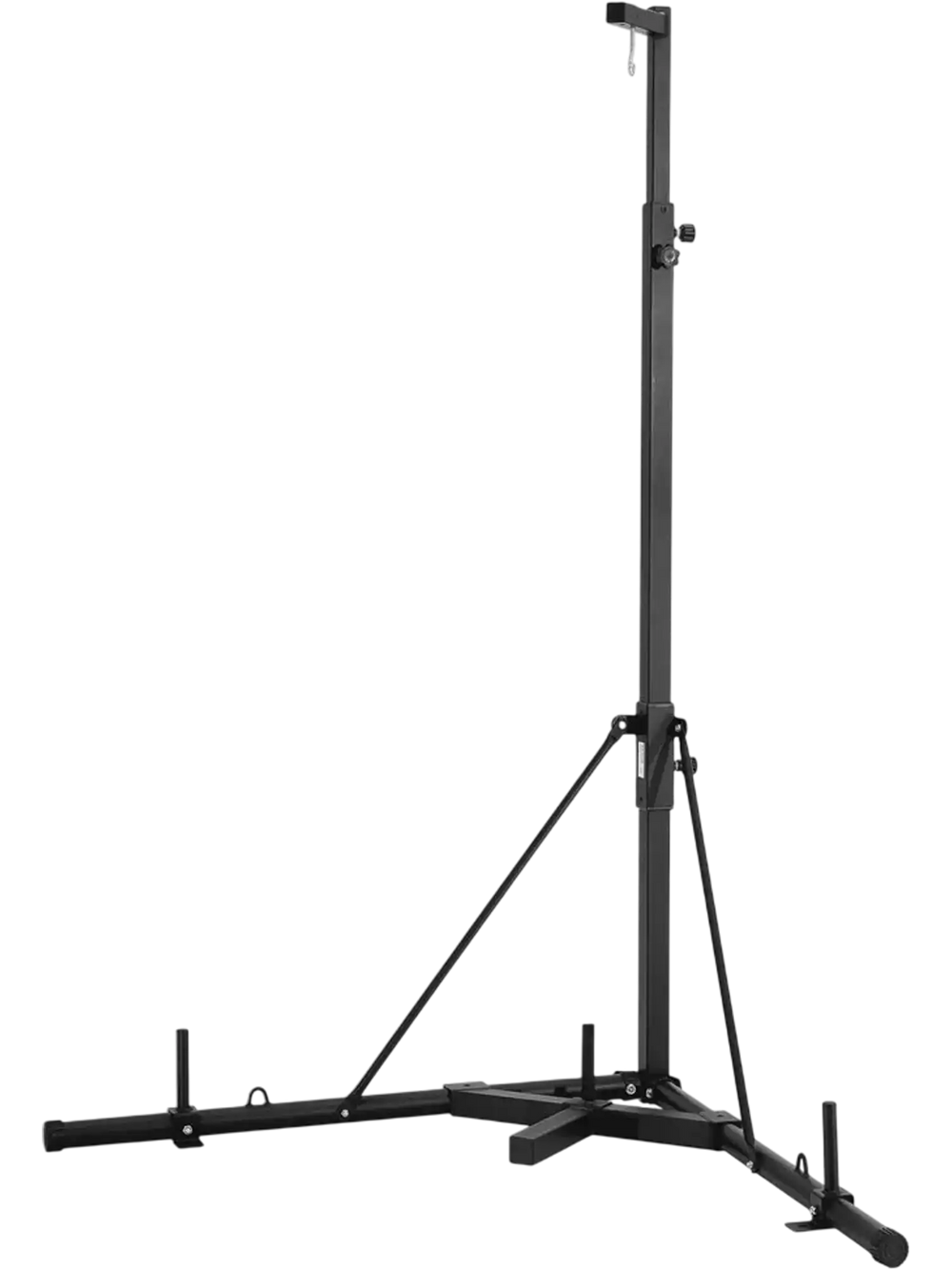 VEVOR Punching Bag Stand, Steel Heavy Duty Workout Training Equipment, Adjustable Height Boxing Punching Stand with Weighted Base, Holds Up to 140 lbs, Freestanding Sandbag Rack for Home Gym Fitness
