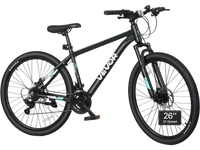 VEVOR Mountain Bike for Men and Women 26 inch Outdoor Bicycle 21 Speeds, Adult Bikes, Front Suspension, Adjustable Saddle, All-Terrain Tires, Aluminum Alloy Frame, Dual Disc Brake, Pre-Assembled