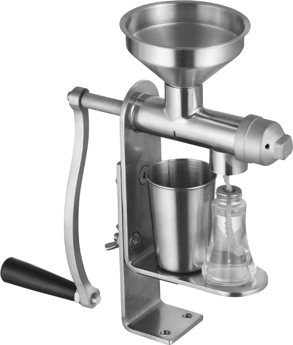 VEVOR Manual Oil Press Machine, Stainless Steel Oil Extractor Machine, Detachable Oil Presser for Effortless Cleaning, Household Oil Expeller for Pressing Peanuts, Sesame Seeds, Rapeseed, Tea Seeds
