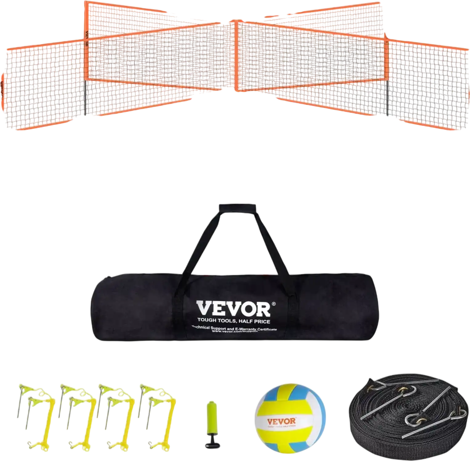 Vevor Volleyball Net 4-Way Adjustable Height Outdoor Game Set New