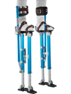 VEVOR Drywall Stilts, 24.2–40.3 Inch Adjustable Aluminum Painter Stilts, 228 lbs Load Capacity, Non-Slip Rubber Feet, Dual Spring Shock Absorption, Comfortable Leg Straps for Painting, Decoration,Blue