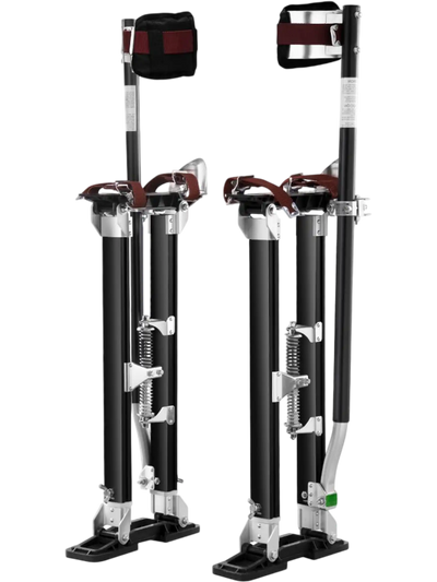 VEVOR Drywall Stilts, 24''-40'' Adjustable Aluminum Tool Stilts with Protective Knee Pads, Durable and Non-slip Work Stilts for Sheetrock Painting, Walking, Taping, Black
