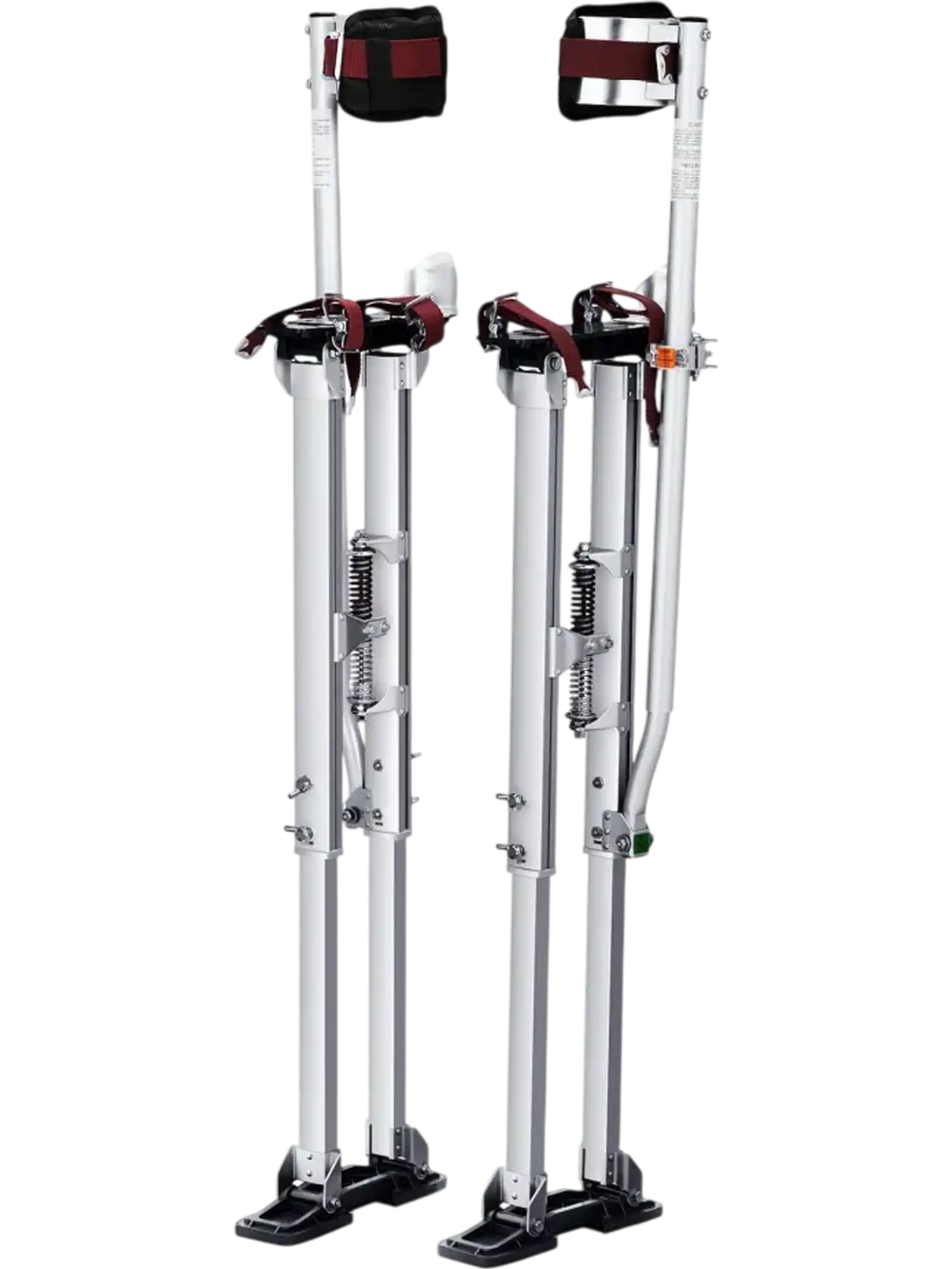 VEVOR Drywall Stilts, 36''-50'' Adjustable Aluminum Tool Stilts with Protective Knee Pads, Durable and Non-slip Work Stilts for Sheetrock Painting, Walking, Taping, Silver