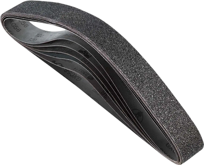 VEVOR Sanding Belts, 2 x 42-inch Belt Sander Sanding Belts, 6 PCS (Each of 36 40 60 80 100 120 Assorted Grits) Silicon Carbide for Knife Sharpening, Metalworking, Composites, Plastic Finishing