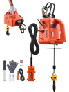 VEVOR 3-in-1 Electric Hoist Winch, 1100 lbs Capacity, 1500W Portable Electric Power Winch, 25 ft Lifting Height, 16.4 ft/min with Manual, Wired & Wireless Remote Control for Factory, Warehouss, Garage