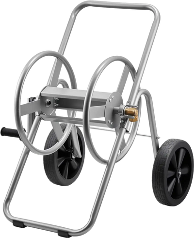 VEVOR Water Hose Reel Cart, 200/300 ft High-Pressure Garden Hose Cart, Hoses Reel Carts with Two Wheels, Handle & Heavy-Duty Mesh Storage Basket, Portable Hoses Reels for Garden Watering, Car Washing