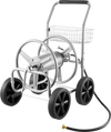 VEVOR Hose Reel Cart, Hold Up to 300 ft of 5/8’’ Hose, Garden Water Hose Carts Mobile Tools with 4 Wheels, Heavy Duty Powder-coated Steel Outdoor Planting with Storage Basket, for Garden, Yard, Lawn