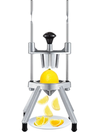 VEVOR 6-Section Commercial Easy Wedger Stainless Steel Blade Fruit Lime Slicer, Lemon Cutter for Home Bar Restaurant