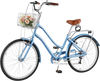 VEVOR Women Bike, 26 in Beach Cruiser Bike, 7-Speed Adult City Bicycle with Aluminum Alloy Frame, 330 lbs Capacity, Basket, Rear Rack & Dual V-Brakes, Light Blue