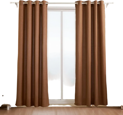 VEVOR Natural Linen Curtains, 52 x 84 inch 2 Panels Set, Grommet Light Filtering Thick Flax Textured Linen Drapes, Privacy Burlap for Living Room, Bedroom, Farmhouse, Sunroom, Office Window Curtain