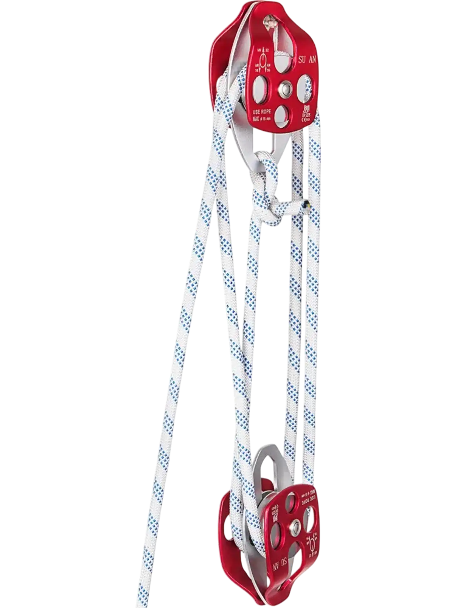 Vevor Twin Sheave Block and Tackle Pulley System 150' 7700 lbs New