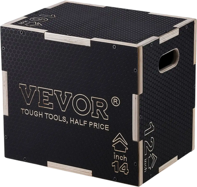 Vevor Plyometric Jump Box 3-in-1 16/14/12