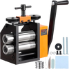 VEVOR Rolling Mill, 3"/76 mm Jewelry Rolling Mill Machine, 1: 2 Gear Ratio, 3-in-1 Multi-function Rolling Mill, 0.1-7mm Press Thickness for Metal Jewelry Making Sheet Square Wire Semicircle Pattern