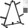 VEVOR Weight Plate Rack, A Frame Weight Plate Tree for 2-Inch Weight Plates, Standard Weight Plate Tree, 300 lbs Load Capacity Weight Storage Holder, Home Gym Barbell Rack Storage Stand, Black