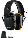 VEVOR Safety Earmuffs, Electronic Ear Muffs with 5.3 Bluetooth Technology and Sound Amplification, Noise Reduction Headphone NRR23dB, Hearing Protection Earmuffs for Shooting, Lawn Mowing and Work