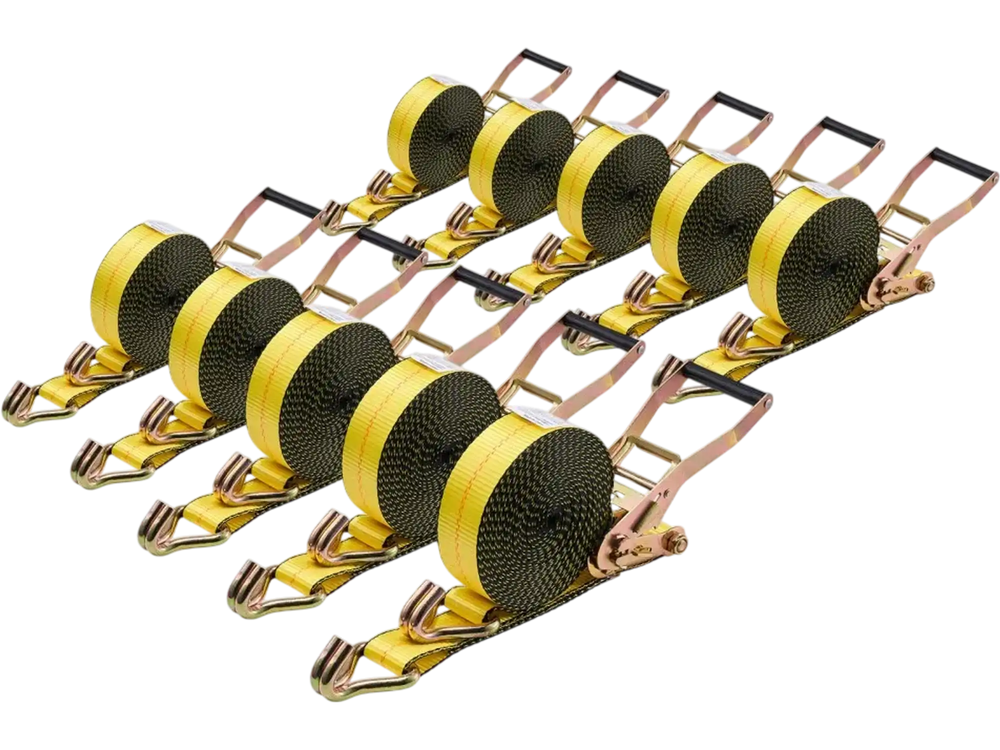 VEVOR Ratchet Straps, 2 in x 30 ft, Heavy Duty Tie Down Straps with Double J Hook, 10,000 lbs Break Strength, Tie Down Ratcheting for Moving, Trailers, Motorcycles, Kayaks, Car Roof, 10 Pack