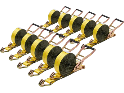 VEVOR Ratchet Straps, 2 in x 30 ft, Heavy Duty Tie Down Straps with Double J Hook, 10,000 lbs Break Strength, Tie Down Ratcheting for Moving, Trailers, Motorcycles, Kayaks, Car Roof, 10 Pack