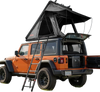 VEVOR Rooftop Tent Hard Shell, 2-3 Person Aluminum Roof Top Tent Hardshell with Tri-Color LED Light & Thick Mattress, Waterproof Windproof Overland Camping Car Roof Rack Suitable for Jeep SUV Pickup