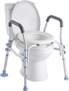 VEVOR Raised Toilet Seat with Arms, 300 lbs Load Capacity, Adjustable Height, Widened Commode Elevated Toilet Seat Riser with Handles and Splash Guard for Seniors, Elderly, Handicap, Disabled, Adults