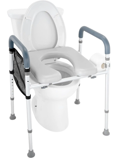 Vevor Raised Toilet Seat Height Adjustable Universal Toilet Riser New